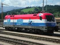 Das Bild zeigt die 1116 041  Niederlande  beim Bahnhofsfest in W�rl. August 2009.