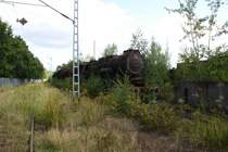 BR 52'80 am 12.09.09 im ehemaligen BW Falkenberg oberer Bahnhof.