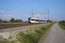 RABe 526 unterwegs auf der Seelinie zwischen Kreuzlingen und Schaffhausen. In T�gerwilen, 20.09.09.