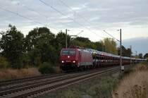 189 800-6 MTEG am Abend des 25.09.2009 kurz vor �berquerung des Mittellandkanals bei Peine