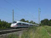 2 x ICE 3 in der N�he von Mainbernheim richtung W�rzburg, 19.08.2009