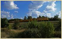 Historische Sonderfahrt bei der Berliner U-Bahn | Hier ein Zug vom Typ EIII zwischen den Bahnh�fen Elsterwerdaer Platz und Biesdorf S�d 26.09.2009