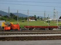 Die Tm 236 008 der SOB am 01.07.2009 abgestellt in Samstagern. 