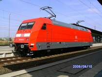 91 80 6 101 045-3 D-DB w�hrend der Probefahrten am 10.09.2009 in Bitterfeld. Aktuelle Revision ist  LD X 11.09.09.