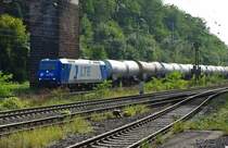 185 529-5  Michaela  der LTE mit einem Kesselwagenzug in Fahrtrichtung G�ttingen am 22.09.2009 durch Eichenberg.