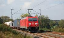 185 320 mit gem.GZ passiert am 26.9.2009 den B� km 75,1 hinter Salzderhelden