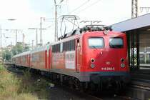 110 243-3 mit Werbung f�r Stiebel Eltron in Essen HBF.