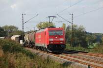 185 286-2 mit einem gem.GZ am 26.9.2009 am B� km 75,1 bei Salzderhelden gen Norden