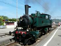 SBB Historic - Dampflok Ed 2 x 2/2 196 zu Besuch in Koblenz zum Jubil�um 150 Jahre Waldshut–Turgi bei Rangierfahrt im Bahnhof Koblenz am 23.08.2009