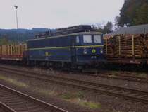 DP 55 Nostalgie Istanbul Orient Express am 06.10.09 abgeb�gelt im Bahnhof Arnsberg an der Holzverladung.