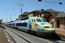 TGV mit Sonderlackierung in Thionville.
Juni 2007