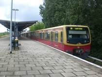 BR 481 als S9 nach S+U Bahnhof Berlin-Spandau im S-Bahnhof Berlin Pl�nterwald.