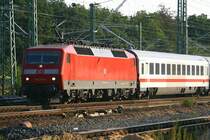 Die 120 140-9 als IC kommend aus Frankfurt Hauptbahnhof. Aufgenommen am 25.09.2009 in Frankfurt Stadion auf Bahnsteig 1.