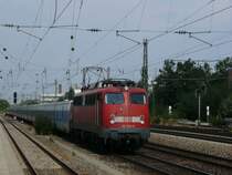 Talgo-�berf�hrung mit 113 309-9 richtung Ostbahnhof in M�nchen Heimeranplatz, 21.09.2009