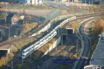 08.11.2008 Vom Triangelturm sehen die Z�ge aus wie wenn es eine Modellbahn w�re.
