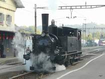 SBB Historic - Dampflok Eb 2/4  35  zu Besuch in Koblenz zum Jubil�um 150 Jahre Waldshut–Turgi bei Rangierfahrt im Bahnhof Koblenz am 23.08.2009