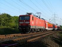 Die DB 112 139 f�hrt den RE7 nach Rheine.
Leverkusen
16.08.2009


