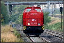 202 822-3 von -WFL- meldet sich zum Arbeitseinsatz im Hbf Stralsund.
am 16.09.09 