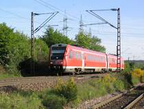 VT 612 621 mit RE von Saarbr�cken nach Trier am 12.5.05