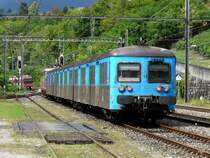 SNCF - Regionalzug bei der ausfahrt aus dem SBB Bahnhof La Plaine am 04.09.2009