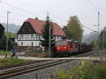 180 018-4 passiert am 24.10.2009 den B� Strand.