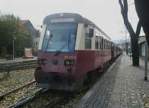 Hier 187 017-9 der HSB, abgestellt am 18.10.2009 in Wernigerode Hbf.