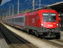 Ex-EUROMotion 1116 264 mit �EC 669 von Bregenz nach Graz Hauptbahnhof mit einem Stop in Bludenz. 

Lg

