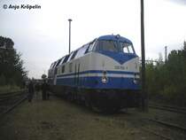 228 758 der Rennsteigbahn in Bw sch�neweide am 3.10.09