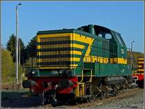 Beim Dampffestival in Mariembourg am 28.09.09 konnte auch die Ragierlok 7304 abgelichtet werden. (Jeanny)