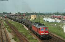 233 662-6 und 217 014-0 (Zugschluss)verlassen mit dem 63127 M�hldorf am 28.8.09 das Bild entstand von der Fu�g�ngerbr�cke