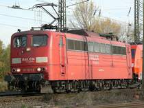 151 021-3 verl�sst mit zwei 185ern den Gbf. Gremberg, aufgenommen am 28.10.09