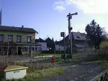 Stammbach , hier beginnt der eingleisige Abschnitt auf der strecke Hof - Bamberg. Der n�chste Bf w�re Marktschorgast