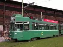 Be 4/4 mit der Betriebsnummer 492 kurz vor der Hauptrevision in Pratteln. Das Bild entstand am 14.03.2009.