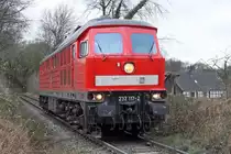 Die 232 117-2 bei der Einfahrt in W�lfrath Flandersbach , am 27,11,09
