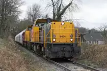 Die 6474 und 6466 von Railion NL bei der Einfahrt in W�lfrath Flandersbach , am 27,11,09