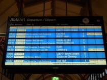 Nichts als Regionalexpress-und Regionalbahnz�gen fahren zwischen 09:00 und 10:00 Uhr in L�beck Hbf.
