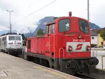 2067 061-8 w�hrend 150 Jahre Eisenbahnen in Tirol/W�rgl auf W�rgl Hbf am 23-8-2008.