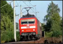 120 122-7 l�uft mit AZ1436 nach Dortmund. (kurz vor dem Hp Stralsund Gr�nhufe am  23.09.06)