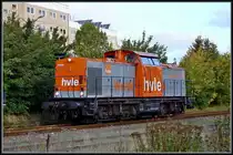 -hvle- V160.6 vor dem B� Stralsund Werftstra�e. am 09.10.09 