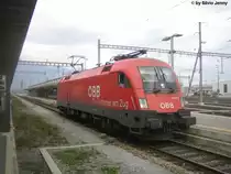 1116 271-6 ''Top Performer am Zug'' am 27.11.09 in Buchs SG, nachdem sie mit einem �lzug in die Schweiz gekommen ist.