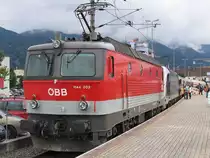1144 203 w�hrend 150 Jahre Eisenbahnen in Tirol/W�rgl auf W�rgl Hbf am 23-8-2008.