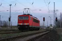 155 046 am 02.12.09 Lz aus Rostock auf dem Weg nach Poppendorf.