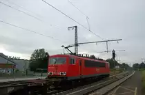 Am 5.8.2008 stand BR 155 101-9 mit einem G�terzug im  Rheydter Hauptbahnhof und musste auf freie Fahrt nach M�nchengladbach Hbf warten, da einige Personenz�ge Vorrang hatten.