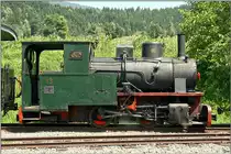 Dampflok B�hler 13 Bn2t Krauss M�nchen 1941 der Gurkthalbahn.
P�ckstein-Zwischenw�ssern 2.8.2009