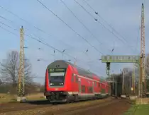 Und so sieht es normalerweise aus. RE 2 nach Cottbus im besten Licht Richtung Cottbus.