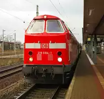 In Gotha findet dann der Fahrtrichtungswechsel statt. Auch der Himmel wurde ein bisschen freundlicher. Aufgenommen am 06.12.2009 in Gotha.