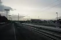 N�chste Woche um diese Zeit, gilt dieser Bahnhof als eine der Endhaltestellen, der S-Bahn Stuttgart. Noch ist aber Diesel angesagt.
Kirchheim unter Teck, den 4.12.09.