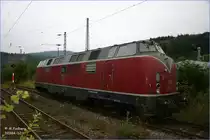 Die 221 122-5 am 30.09.2008 im Bahnhof Altenhundem an der Ruhr-Sieg Strecke
92 80 1221 122-5 D-EFW