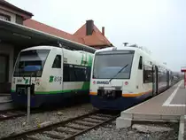 Dieseltriebz�ge der BSB+SWEG ,
im Bahnhof von Breisach am Rhein
Nov.2008