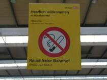 ein  Rauchfreier  Bahnhof der Hbf. M�nchen 2005-06-03